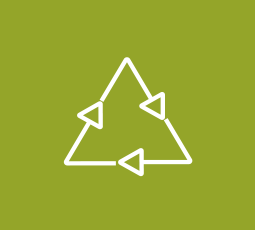 sustainability Green background with a clipart style background representing sustainability